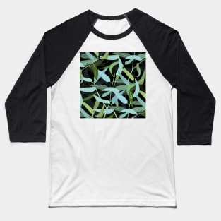 Eucalyptus Leaves Black Design Baseball T-Shirt